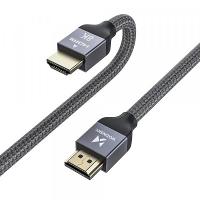 Cablu Video WZK Ultraboost, HDMI - HDMI, 8K, 2m, Gri WHDMI-20 foto