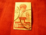 Timbru Eritrea colonie Italia 1931 , val. 5 lire stampilat