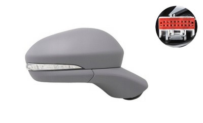 Oglinda exterioara Ford Mondeo, 03.2015-, Dreapta, reglare electrica; grunduita; incalzita; geam asferic; cromat; 6 pini; cu semnalizare foto