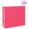 vidaXL Pungi de h&acirc;rtie 50 buc cu m&acirc;nere roz 54x15x49 cm