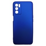 Husa din silicon, silk touch si catifea pentru Oppo A16, Albastru inchis