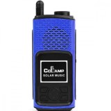 Radio portabil cu lanterna, cu baterie si incarcare solara, albastru, CL-601A