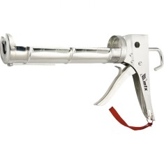 Pistol pentru etansare 310 ml semideschis cromat tija dintata 7 mm// MTX
