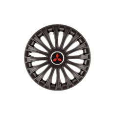 Set 4 Capace Roti 15 inchi (R15) Dino Negru, Compatibile cu Mitsubishi