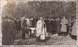 HST P1619 Poză slujbă religioasă anii 1930 Rom&acirc;nia Straja Țării preot ofițeri