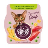 DELICKCIOUS, Supa de ton cu aroma de mini porumb si mazare verde.