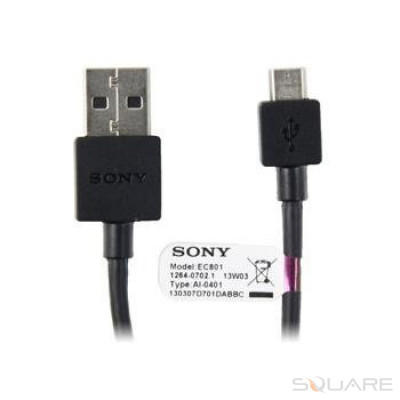 Cabluri de date Sony Xperia Z, Xperia Z1 Ultra, EC-801, EC-803, Micro USB, Black foto