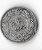 Moneda 1/2 franc 1903, putin lovita - Elvetia, 2,5 g argint 0,835, Europa