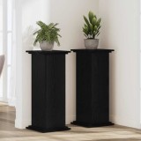 VidaXL Suport pentru Plante Negru Stejar 33 x 33 x 100 cm din Lemn Ingineresc