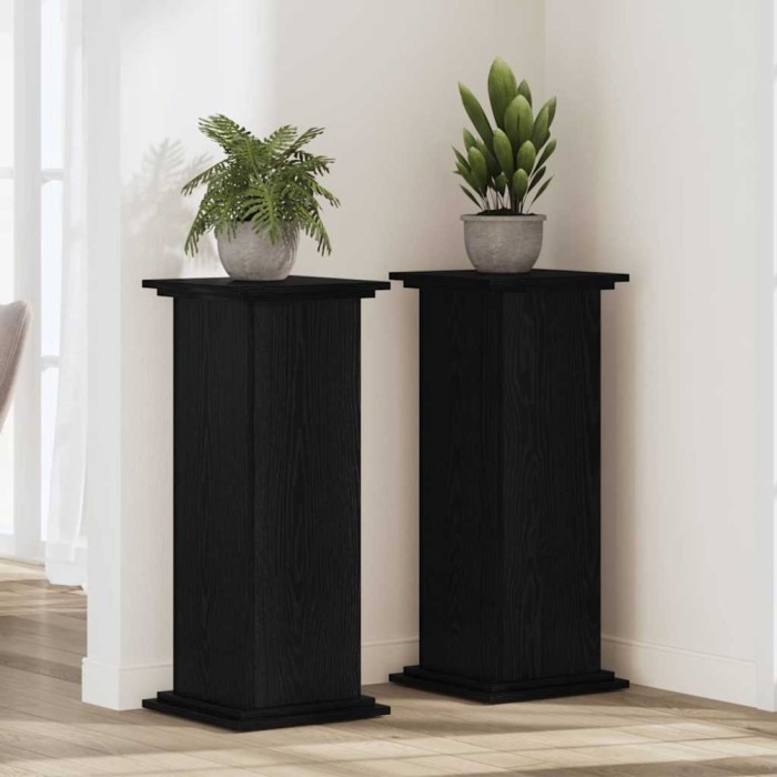 vidaXL Suport pentru plante Stejar negru 33 x 33 x 100 cm 869238