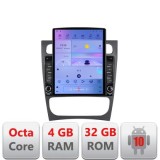 Navigatie Mercedes C W203 2001-2007 ecran tip TESLA 9.7&quot; cu Android Radio Bluetooth Internet GPS WIFI 4+32GB DSP CarStore Technology