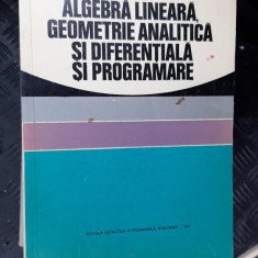 ALGEBRA LINEARA GEOMETRIE ANALITICA SI DIFERENTIALA SI PROGRAMARE GH GHEORGHIU