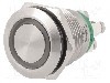 Intrerupator anti-vandalism, OFF-(ON), &Oslash;19mm, BULGIN, MPI002/TE/GN/24