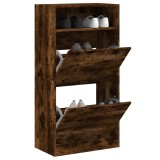 vidaXL Pantofar, stejar fumuriu, 60x34x116 cm, lemn compozit