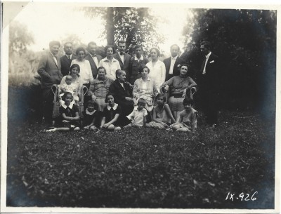 A3917N Lucian Blaga, Cornelia Blaga născută Brediceanu, Cornelia Brediceanu născută Rădulescu, Caius Brediceanu și frații Dobrin la Lugoj, 1926 foto