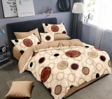 Cumpara ieftin Lenjerie de pat pentru o persoana cu husa elastic pat si fata perna patrata, Einar, bumbac mercerizat, multicolor
