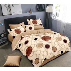 Lenjerie de pat pentru o persoana cu husa de perna dreptunghiulara, Einar, bumbac mercerizat, multicolor