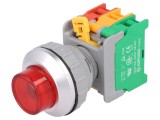 Comutator apăsare 30mm 1NC 1NO