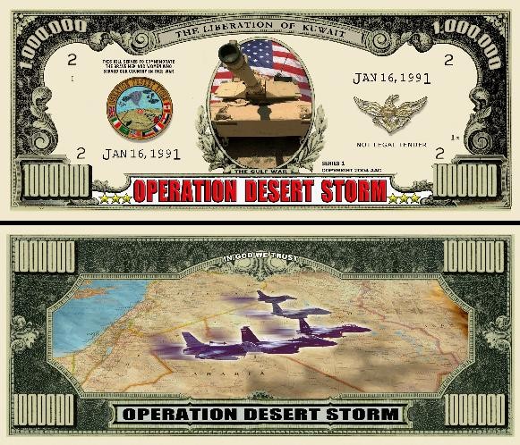 SUA = FANTASY NOTE (TJ6) = RAZBOIUL DIN GOLF OPERATION DESERT STORM - 2004 - UNC