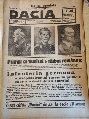 Dacia 23 iunie 1941-primul comunicat de razboi romanesc,va ordon treceti prutul foto