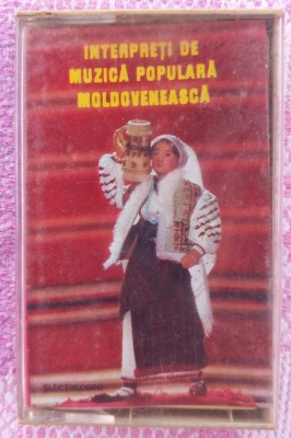 CASETA AUDIO ELECTRECORD - INTERPRETI DE MUZICA POPULARA MOLDOVENEASCA foto