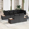VidaXL Set de canapele pentru grădină 7 pcs Negru 264 x 154 x 85 cm 3356773
