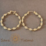 Cumpara ieftin Cercei impletiti, 4.5 cm , Design deosebit cu impletitura sofisticata