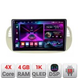 Navigatie Fiat 500 intre anii 2007-2015 Android radio gps internet 4+64 InCell Display 1K Kit-fiat500+EDT-E209-RK