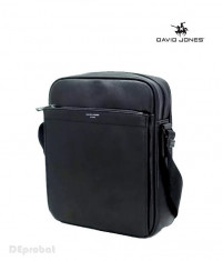 Geanta unisex 796601 - 30 x 25 cm - Borseta neagra David Jones foto