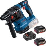 Bosch GBH 185-LI + 1600A00B8J - Rotopercutor SDS-Plus 1.9 J + Set 2 acumulatori si incarcator Li-Ion 18 V 5 Ah
