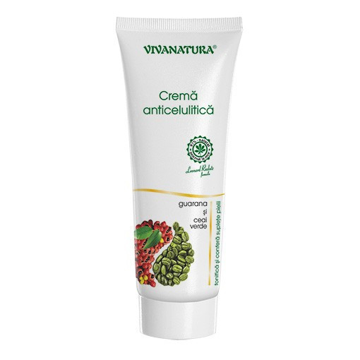 Crema anticelulitica cu Guarana &amp; Ceai verde, 250ml, VivaNatura