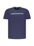 Tricou barbati, cu imprimeu cu text, Regular fit, Bleumarin, S