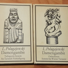 Set 2 carti Damengambit de L. Polugajewski. Manuale de sah in limba germana