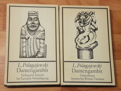 Set 2 carti Damengambit de L. Polugajewski. Manuale de sah in limba germana foto