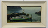Pictura cu pescari, Marine, Ulei, Realism