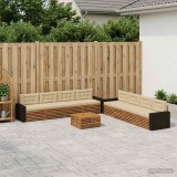Cumpara ieftin Set de canapele de exterior 9 buc. 8-Locuri Natural si Bej