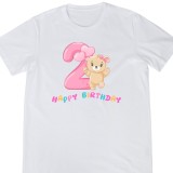 Tricou Copii, 2 ani, aniversare, La multi ani, mesaj amuzant, desen multicolor