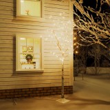 vidaXL Mesteacăn cu LED, alb, 240 LED-uri alb calde, 300 cm 345146