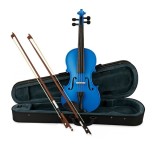 Cumpara ieftin Set vioara clasica si arcus 1/8 suplimentar, DEPOX&reg;, marime 4/4, lemn, albastra, toc din material