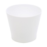 Ghiveci din plastic Zinnia, alb D 14.5 cm