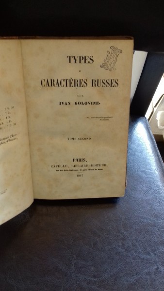 TYPES et CARACTERES RUSSES - IVAN GOLOVINE VOL.2