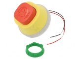 Comutator de Siguranță 22mm LED Roșu 230V IP66
