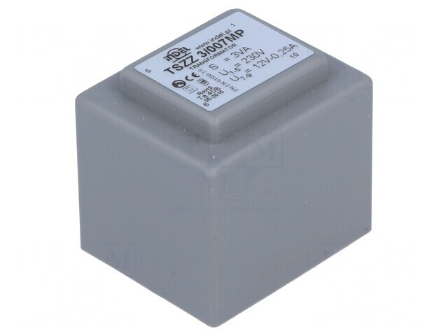 Transformator &Icirc;ncapsulat 3VA 230V 12V 250mA PCB