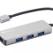 Hub USB 3.0 - 1x USB 3.0 + 3x USB 2.0 aluminiu Sandberg 333-67