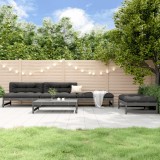 VidaXL Set mobilier relaxare de grădină 5 piese gri lemn masiv de pin