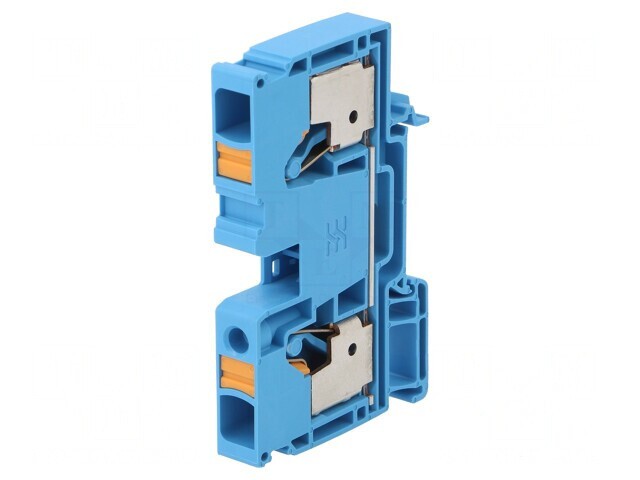 Conector Șine 10mm2 1 Pista 2 Borne Albastru Wemid