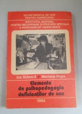 Ilie Stanica , Mariana Popa - Elemente de psihopatologia deficientilor de auz