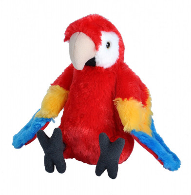 Papagal Macaw Stacojiu - Jucarie Plus 20 cm foto