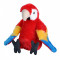 Papagal Macaw Stacojiu - Jucarie Plus 20 cm