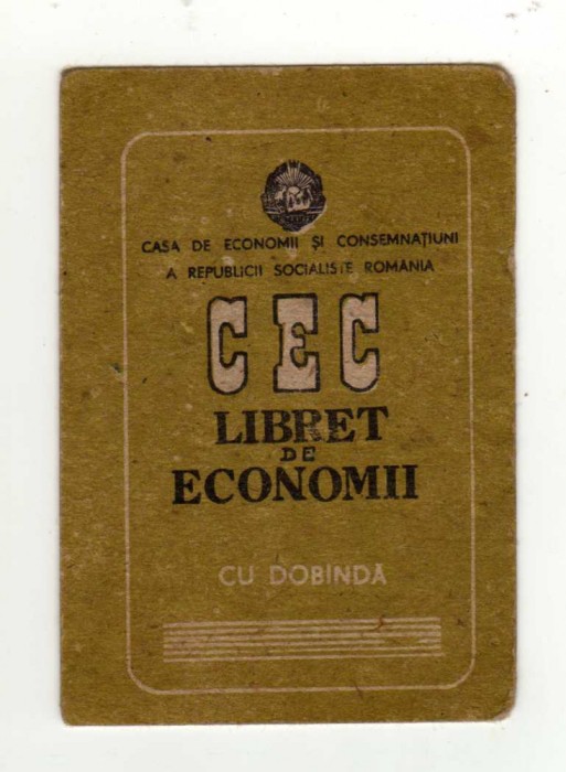 CALENDAR DE BUZUNAR CEC SUCURSALA JUD SATU MARE 1987